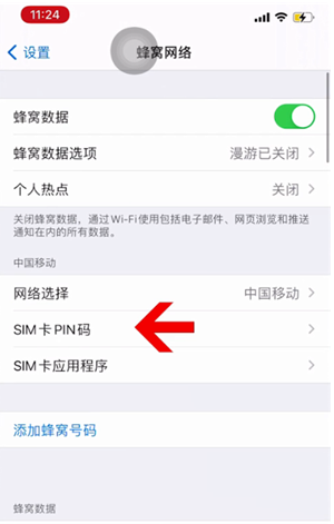 介休苹果14维修网分享如何给iPhone14的SIM卡设置密码 