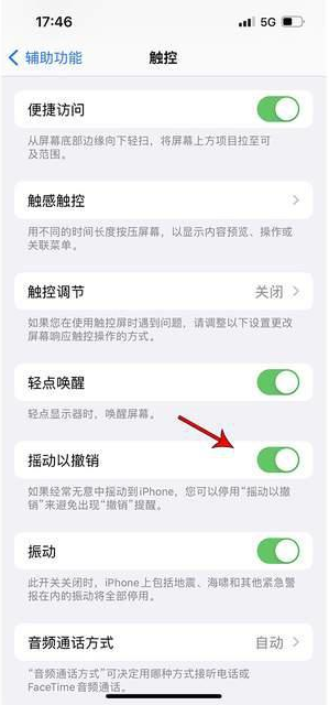 介休苹果手机维修分享iPhone手机如何设置摇一摇删除文字 